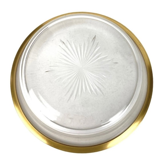 Vintage Theresienthal Minton Bernadotte Serving Bowl Gold Encrusted Rim Glass - Picture 5 of 9